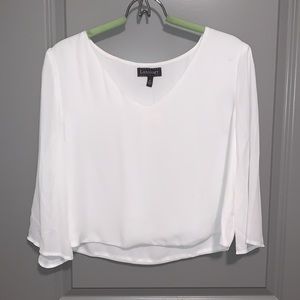 White 3/4 sleeve blouse